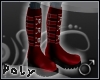 Skull Buckle Boots [red]