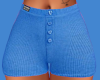 Blue Button Knit Shorts