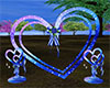 Blue Wedding Hearts Arch