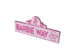 barbie way wall sign