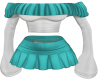 2Pc Teal & W Dress