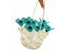 Teal Flower Girl Basket