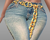 Gold Belted Jeans RL