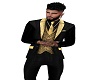 Gold/black suit