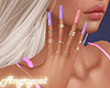 Purple Nails +Ring
