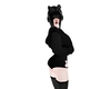 Black Fluffy Shorts