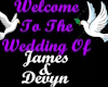 Wedding sign w/Stand