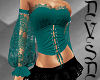 Sleeved Corset in Teal