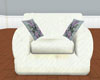 Cream  Flower Chair
