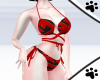 .M. Red Geometric Bikini