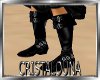 Black pirate boot medium