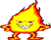 Animated flame guy