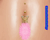 Fuzzy Belly Ring Pink