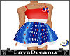 !D Red White Blue Dress