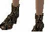 Black/gold ankle boots