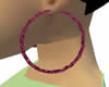 CJ69 Dk Pink Hoops