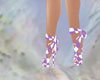 heels purple/white