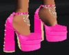 dj hot pink stud heels