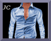 JC~Blue Silk Shirt M*