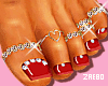 Feet + Gold Rings Red