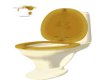 White/Gold Toilet