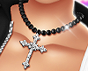 KC-Cross Pearl Necklace