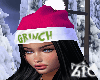 Grinch Pink Hat BLK H