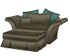 Satin Lounge Chair Brown