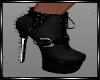 Spiked Boots Black Open