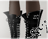 A* silver spiked boots