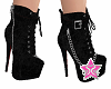 strapped boots black