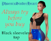 Black sleeveless top