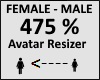 Avatar scaler 475%