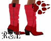 2 tone Red jean Boots