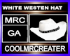 WHITE WESTEN HAT