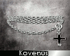 (Kv) Dia Cross Necklace