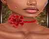 Glitter Peony Red Choker