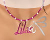 *J Lilac Necklace