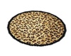 leopard round rug