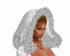 White Wedding Fur Hood