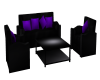 black & purple sofa 