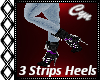 3 Strips Heels Purple