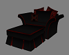 black chair/ottoman