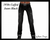 1950s Cuffed Jeans Black