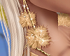 Gold Fluffy EarringsGold