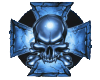 blue skull cross