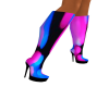 boots pink blue black
