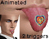 Heart tongue piercing M
