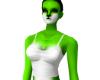 Green furry skin