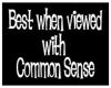 Common Sense Sticker 2